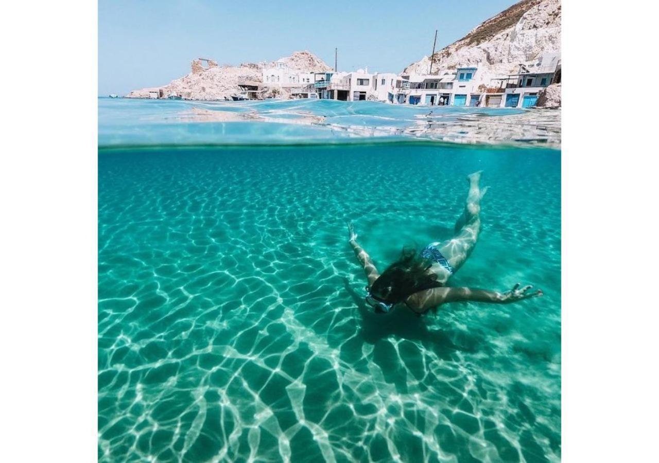 Blu Intenso Boathouse Firopotamos Bagian luar foto