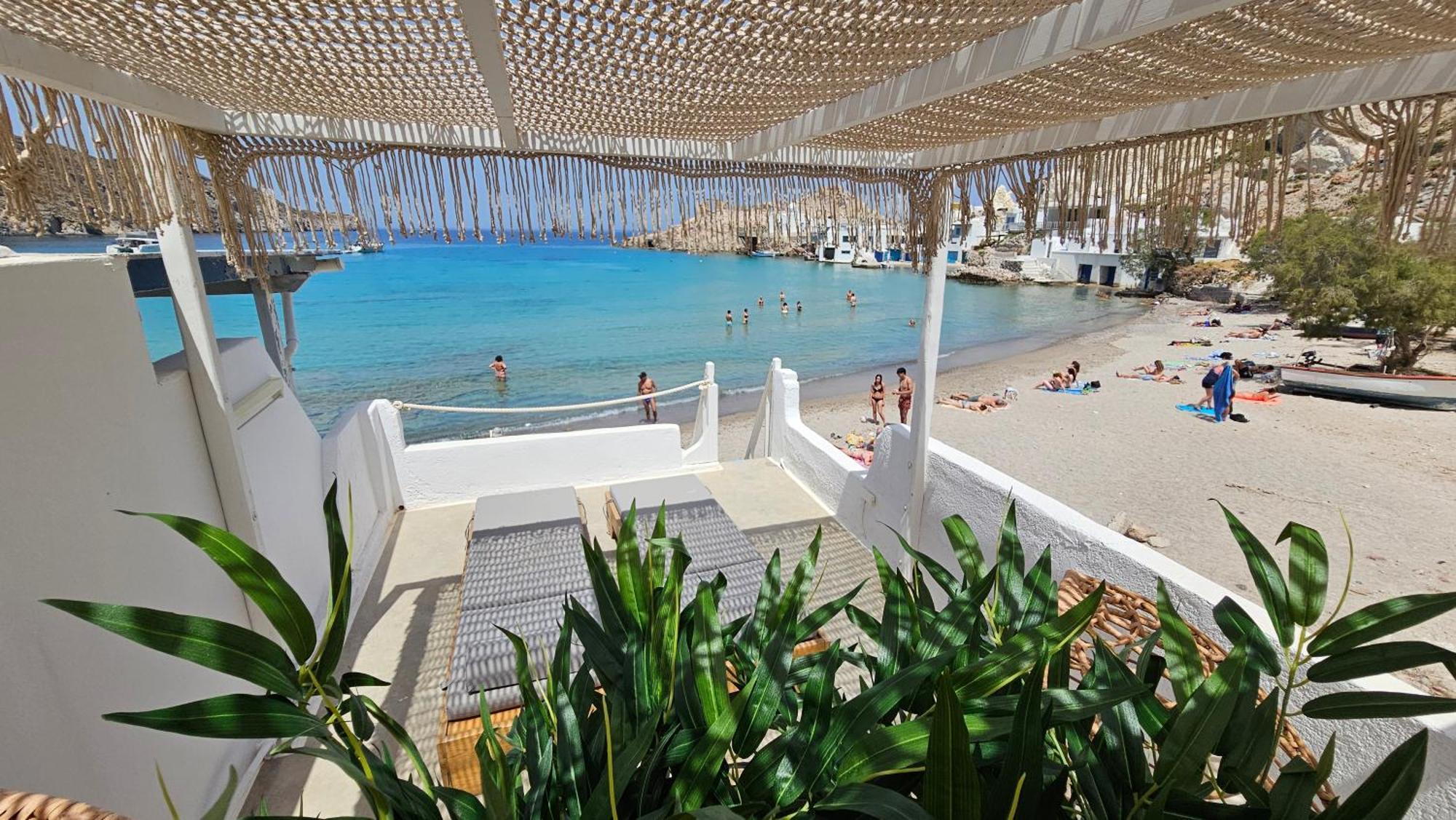 Blu Intenso Boathouse Firopotamos Bagian luar foto
